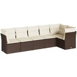 Maison Chic Seti vrtnega pohištva - Vrtna garnitura - Vrtni pohištvo set 6-delna z blazinami rjav poli ratan, (21802329) | Shoptok.si