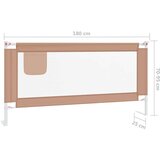 vidaXL sigurnosna ograda za dječji krevet smeđe-siva 180x25 cm tkanina | shoptok.hr