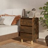 vidaXL noćni ormarić s drvenim nogama dimljeni hrast 40 x 35 x 69 cm Cijene