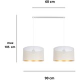  Luster na sajli ALDO 2xE27/60W/230V beli | Eponuda.com