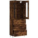 vidaXL Visoka komoda dimljeni hrast 69,5x34x180 cm konstruiranog drva | shoptok.hr