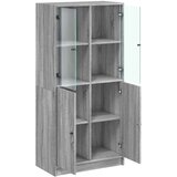  Visoka omara z vrati siva sonoma 68x37x142 cm inženirski les | Shoptok.si