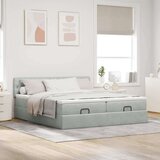 vidaXL Okvir kreveta s madracima svijetlosivi 180x200cm baršunasti | shoptok.hr