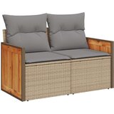  8-dijelni set vrtnih sofa od poliratana s jastucima bež | shoptok.hr