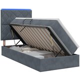  LED krevet za pohranu s madracem Tamnosiva 90 x 200 cm Baršun | shoptok.hr