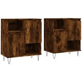 Maison Chic Komoda - Predalnik 2 kosa dimljen hrast inženirski les, (21720065) | Shoptok.si