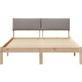  Okvir kreveta Smeđa i taupe 135 x 190 cm Masivna borovina | shoptok.hr