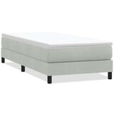 Maison Chic Box spring postelja - Vzmetna postelja brez vzmetnico svetlo siv 90x220 cm žamet SL25065, (21890436) Cene