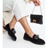 Gemre Black Suede Loafers with Zemzem Crystals | shoptok.hr