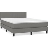 Maison Chic Box spring postelja - Vzmetna postelja z vzmetnico temno siva 140x200 cm blago SL14488, (21903201) | Shoptok.si