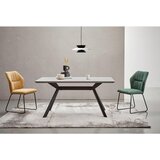 Novel stol, kovina, tekstil zelena, turkizna | Shoptok.si