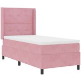 vidaXL Vzmetnica z LED osvetlitvijo Roza 90x200 cm Žamet, (22049283) | Shoptok.si