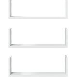  Zidne police 3 kom bijele 58 x 18 x 18 cm konstruirano drvo | Eponuda.com
