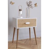 MID.YOU Nočna Omarica Singol L, Bela, Barva Hrasta | Shoptok.si