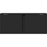  Zidni TV ormarić s LED svjetlima crni 80x31x35 cm | Eponuda.com