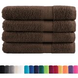  The Living Store Premium brisače SOLUND 4 kosi rjava 100x200 cm 600 g/m2 - Brisača, (21497497) | Shoptok.si