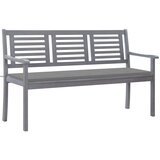 The Living Store Vrtna klop za 3 osebe z blazino 150 cm siv evkaliptusov les - Klop, (21480277) | Shoptok.si