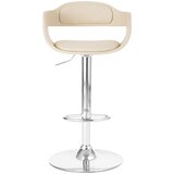 Furnova Barski stolček belo umetno usnje, (21948935) | Shoptok.si