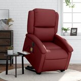 Maison Chic Električni masažni stol - Relax naslanjač s funkcijo vstajanja rdeče umetno usnje, (22061293) | Shoptok.si