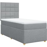 vidaXL Box spring krevet s madracem svjetlosivi 90x190 cm od tkanine | shoptok.hr
