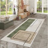  Staza sa gumenom podlogom 80x160cm - bež zeleni pravougaonici, SS-042 | ePonuda.com