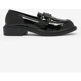 Resti Lacquered black moccasins with quilted nose Kusanna | Shoptok.si