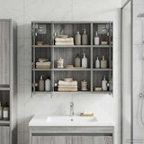  Kupaonski ormar s ogledalom Siva Sonoma 63,5 x 16 x 62,5 cm Slike