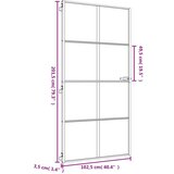 Sobna vrata tanka zlatna 93x201 5 cm kaljeno staklo i aluminij | shoptok.hr