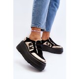 Kesi Women's Zazoo leather sneakers with a massive sole, black | shoptok.hr