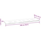 vidaXL Vrtna blazina - Turkizna, 180x50x4 cm, Oxford tkanina | Shoptok.si