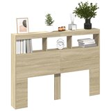Ormarić za uzglavlje s LED svjetlima boja hrasta 140x17x102 cm | Eponuda.ba