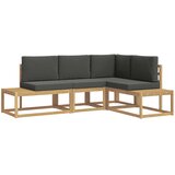 vidaXL Set vanjskih sofa 3 Komad Bijela i antracit Poliester - bijela i antracit | shoptok.hr