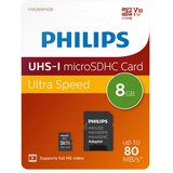Philips 8GB microSDHC memorijska kartica + SD adapter, klasa 10, UHS-I, U1 | shoptok.hr