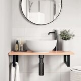  Zidna polica za Lavabo - Umivaonik od čelika i masivne hrastovine | shoptok.hr