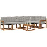  Set vanjskih sofa 7 kom. Prirodna i svijetlo siva | shoptok.hr