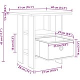  Noćni ormarić s ladicama 2 pcs Staro drvo 41 x 40 x 45 cm | shoptok.hr