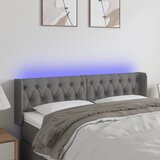 vidaXL LED uzglavlje tamnosivo 163x16x78/88 cm od tkanine | shoptok.hr