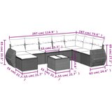  9-dijelni set vrtnih sofa s jastucima bež od poliratana | shoptok.hr
