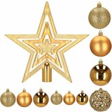  Set božićnih kuglica 3–6 cm – 101 komad zlatne | shoptok.hr
