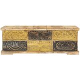 Maison Chic Klubska mizica - kavna mizica - Nizka mizica 100x50x35 cm trden mangov les, (21753785) Cene