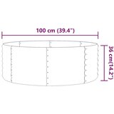  Povišena vrtna gredica od pocinčanog čelika 100x100x36 cm smeđi | shoptok.hr