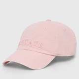 ROTATE Bombažna bejzbolska kapa roza barva