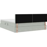  Krevet S LED lampica Svijetlo siva 160 x 200 cm Baršun | shoptok.hr