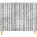  Strani šal Betonsko siva 89 x 34,5 x 80 cm Inženirski les, (5000217429) | Shoptok.si