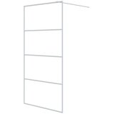Pregrada za tuš bijela 100 x 195 cm s prozirnim staklom ESG | shoptok.hr