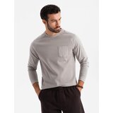 Ombre Men's longsleeve with "waffle" texture - ash | Shoptok.si