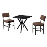 Hanah home Set Trpezarijski sto i 2 stolice Dubai Brown Black | Eponuda.com