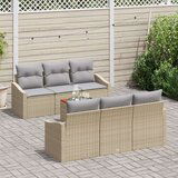  Set od 7 vrtnih sofa s jastučićima bež poli ratan akacija | shoptok.hr