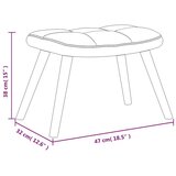 vidaXL Gugalni stol s stolčkom svetlo siv žamet | Shoptok.si