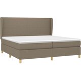  Krevet s oprugama i madracem smeđesivi 200x200 cm od tkanine | shoptok.hr